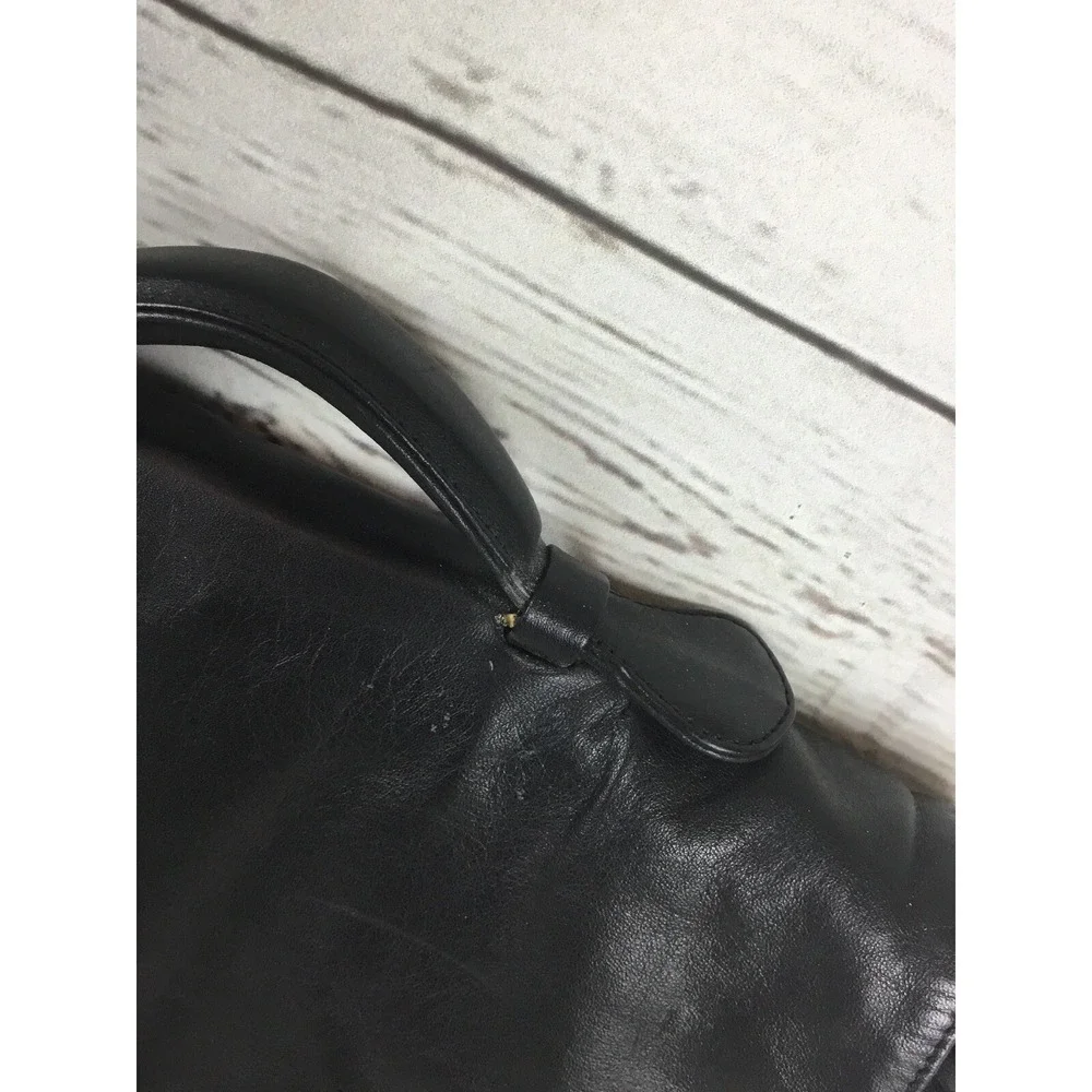 BREE Messenger Bag Crossbody Briefcase‎ Travel Shoulder Bag Smooth Leather Black